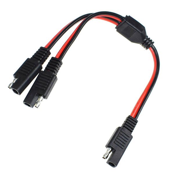 DIY 20A 1 to 2 14 AWG Quick Connect Disconnect Plug SAE to SAE Extension Cable