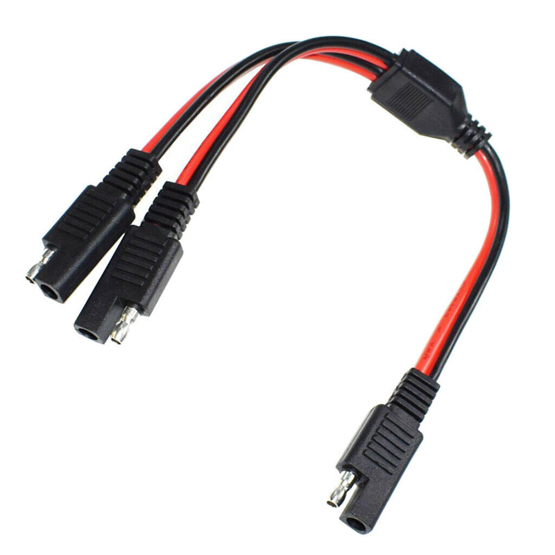 DIY 20A 1 to 2 14 AWG Quick Connect Disconnect Plug SAE to SAE Extension Cable