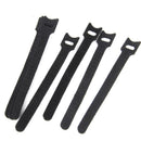 50pcs Black Cable Tie Nylon Straps Wire Cable Hook & Loop Fasteners Organiser