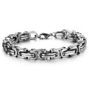 Nice Gift For Boy Men Punk Design Stainless Steel Charms Wristband Clasp Bangle