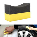 Auto Car U-Shape Tire Polishing Wax Sponge Edge Brush Car Tire Cleaning Spong OZ