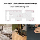 Patchwork Tailor Thickness Measuring Ruler Gauge Clothes Sewing Tools