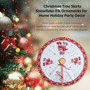 Christmas Tree Skirts Snowflake Elk Ornaments for Home Holiday Party Decor A