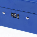 Small Cash Box Piggy Bank Money Box With Combination Lock For Security Blue