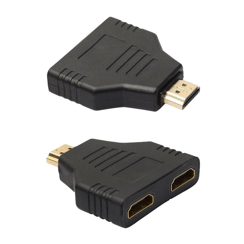 2x HDMI 1 In2 1080P Port Converter Male to 2 Female HDMI Out Splitter Cable