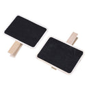 12Pcs Small Blackboard Clip Mini Blackboard Pegs Wooden Photo Note Clip J4G4