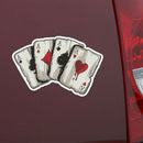 Car Stickers, Funny Poker Pattern Truck Vehicle Body Window Reflective Stic