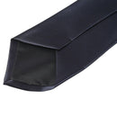 Men Dark Blue Polyster Zip Up Zipper Tie Necktie