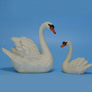 4pcs Realistic Swan and Ducks Animal Statues Lawn Ornaments for Outdoor Indoor