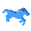 Aluminum Horse Pattern Bottle Opener Key Ring Keychain Bag Pendent Blue