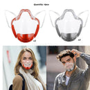 4pcs Clear Face Shield Washable Durable Plastic Protective Mouth Cover