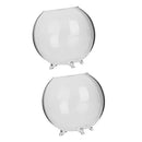 2Pcs Ball Glass Flower Vase Micro Landscape Fairy Garden Terrarium Bottle