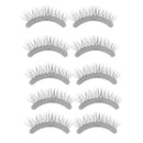 10pcs Silicone False Lashes Display Strip Grafting Planting Eyelash Show Board