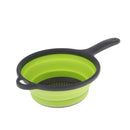 Camping Hiking Collapsible Colander Kitchen Folding Strainer Basket Basin Green