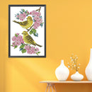 Cross Stitch Kits 14CT Stamped Cotton Thread Embroidery Crafts (DA298 Bird)
