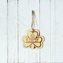 10pcs Wooden Pendant 3 Leaves Shamrock Shape DIY Festival Party Hanging Ornament
