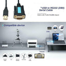 CableDeconn C0407 USB to RS232 Male to Male PL-2303 Adapter Converter Cable