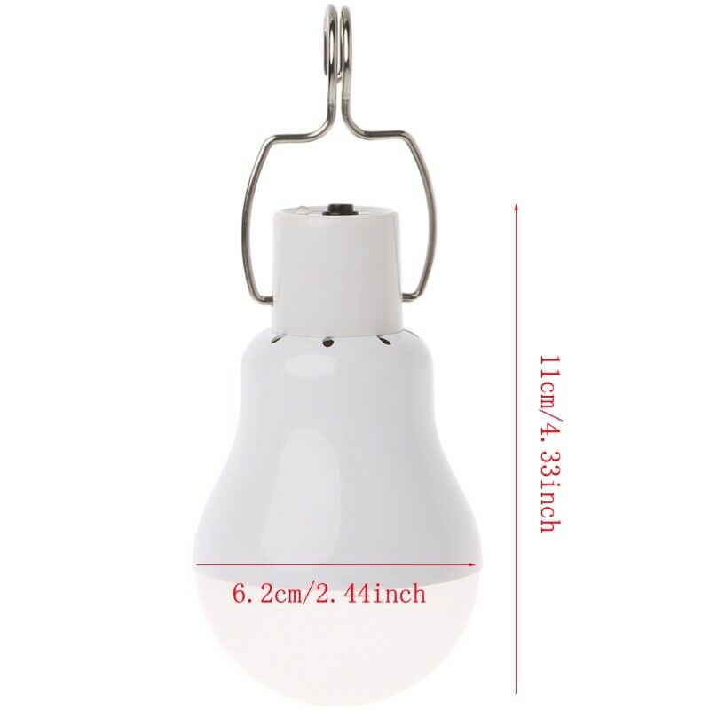 Solar Panel Powered Led Bulb Light Portable Outdoor Camping Tent Energy Lam