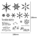 Carbon Steel Snowflake Series Transparent Seal Stamp Stencils (ST0351A1) A