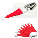 20 Pack Mini Santa Christmas Mats for Dining Table Cutlery Holder Z4Q6