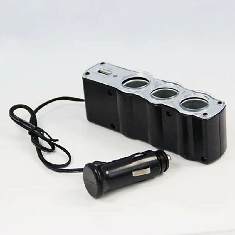 3Way Cigarette Lighter Socket Splitter Power Adapter Dual USB Car Charger DJQ