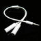 3.5mm Stereo Audio Male to 2 Female Headset Microphone Cable Y Splitter