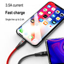3in1 LED USB Charging Cable 8Pin Charger Cable Multi Port Phone CableFT