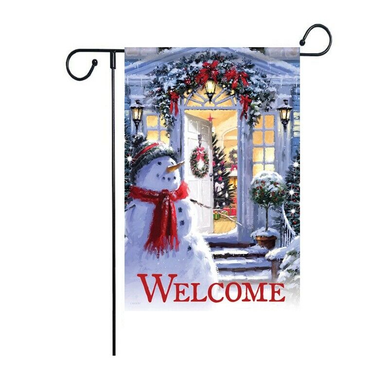 Happy Christmas Double-Sided Printing Garden Flag 7#