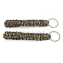 2 pcs Key Chain Ring Paracord Survival Parachute Rope for Outdoor Camping Camo