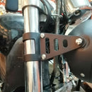2pcs Universal Motorcycle Headlight Lamp Fork Mounting Brackets 41-43mm (Black)