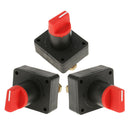 3pcs Plastic 100A Power Master Disconnect Rotary Cut Off Switch For Car Boat