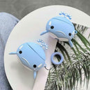 Cute Blue Whale Protective Case Shockproof Soft Silicone Cover for Airpods 1/2