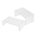 Acrylic Riser Display Shelf for Amiibo Funko Pops Figures Clear