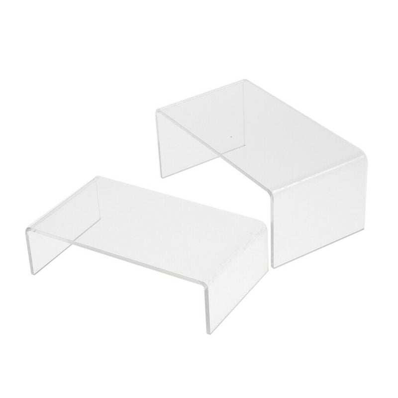 Acrylic Riser Display Shelf for Amiibo Funko Pops Figures Clear