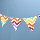12 Flags 3.2m Rainbow Wavy Party Wedding Pennant Bunting Banner Decor