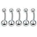 60Pcs Steel Eixed Nose Lip Eyebrow Tongue Belly Bar Ring Body Piercing JewelryME