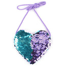 4X(New Sequins Heart Kids Shoulder Coin Bag Baby Girls Mini Messenger Bag CS6A6)