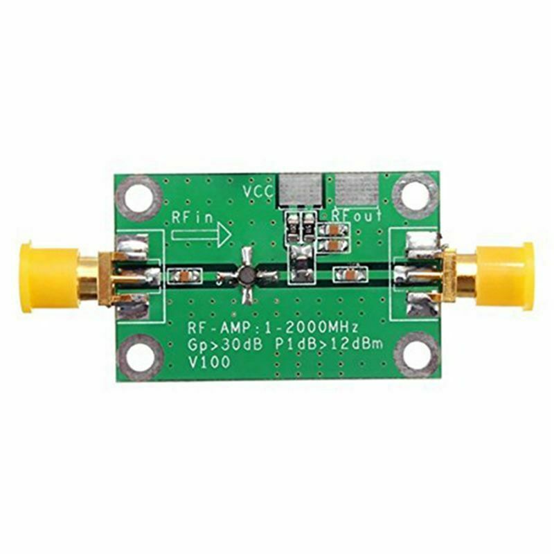 1-2000MHz 2Ghz Low Noise LNA RF Broadband Amplifier Module 30dB HF VHF/UHF E1B5