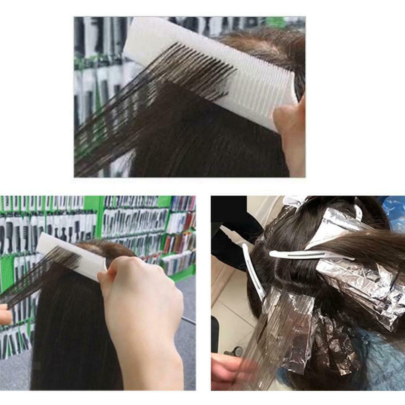 2x Professional Weave Highlighting Foiling Hair Combs for Hair Styling