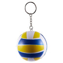 Yellow White Blue 6cm Dia Volleyball Decor Link Chain Keyring