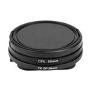58mm Filter Adapter Ring + CPL Filter w/ Cover for GoPro Hero 5 Housing Case