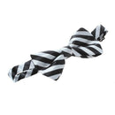 Fashion Novelty Mens Bowtie Wedding Necktie Black+white stripes