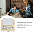 3Pcs Hydrometer Alcohol Meter Vinometer Measure Wine Liquor Tester 0-100
