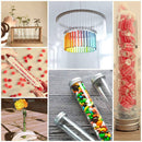 100Ml Plastic Test Tubes (25Pcs) With Cleaning Brush Transparent Storage Tu H3Q6