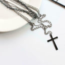 Multi-layer Cross Pendant Necklace Fashion Sweater Choker Statement Jewelry