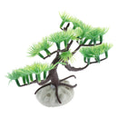 1PCS Artificial Green Curved Pine Tree Plants Reptile Habitat Decor New