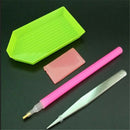 Tools 5D Painting Diamond Pen + Glue + Tray + Tweezer Rhinestone Decorations Hot