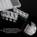 Empty 28 Jars Slots Nail Art Storage Box Tips Jewelry Case Organizer Beads Tools