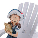 Mediterranean Nautical Beach Chair Girl Wooden Chair Decorative Art Ornament