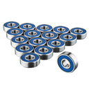 16 x 608RS Skateboard Bearings - Frictionless ABEC 9 Roller Bearing for Ska U4A5